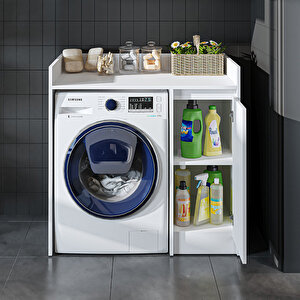 Çamaşır-kurutma Makinesi Dolabı Tek Kapaklı Banyo Dolabı 100 Cm