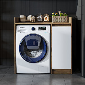 Çamaşır-kurutma Makinesi Dolabı Tek Kapaklı Banyo Dolabı 100 Cm