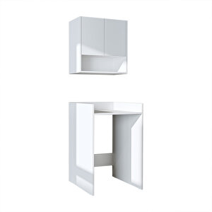 Roomart Çamaşır-kurutma Makinesi Dolabı+ Üst Dolabı, Banyo Dolabı 65 Cm