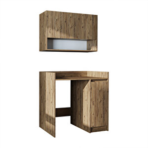 Roomart Çamaşır-kurutma Makinesi Dolabı+ Üst Dolabı, Banyo Dolabı 100 Cm