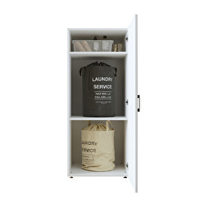 Çok Amaçlı Mutfak Dolabı ,banyo Dolabı ,kiler Dolabı , 5 Gözlü Tek Kapaklı Dolap , Boy Dolabı 145 Cm Beyaz