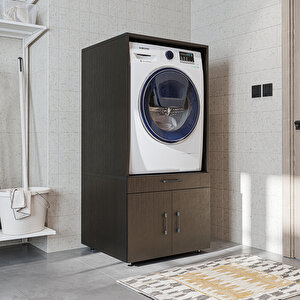 Tek Çekmeceli Ve Kapaklı  Çamaşır Ve Kurutma Makinesi Dolabı, Banyo Dolabı