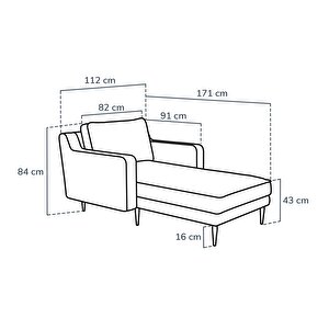 Klem Slim Dinlenme Koltuğu Ahşap Ayak - Doğal Doku