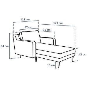 Klem Slim Dinlenme Koltuğu Ahşap Ayak - Kadife