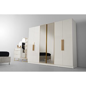 Dicle 6 Kapaklı Gardırop %100 Mdf | Ücretsiz Teslimat Ve Kurulum