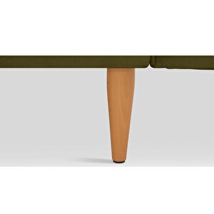 Klem Slim Tekli Koltuk Large Ahşap Ayak - Kadife