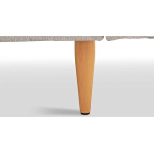 Klem Slim Tekli Koltuk Large Ahşap Ayak - Keten