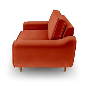 Klem Loveseat Ahşap Ayak - Kadife