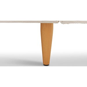 Klem Loveseat Ahşap Ayak - Fitilli Kadife