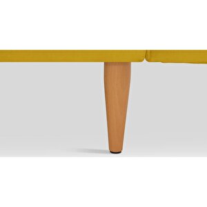 Klem Slim Tekli Koltuk Large Ahşap Ayak - Kadife