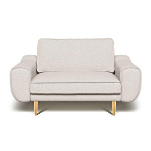 Klem Loveseat Ahşap Ayak - Bukle Deniz Köpüğü