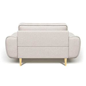 Klem Loveseat Ahşap Ayak - Bukle Deniz Köpüğü