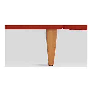 Klem Üçlü Koltuk Ahşap Ayak - Kadife