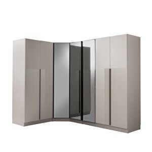 Ren Köşe Gardırop %100 Mdf | Ücretsiz Teslimat Ve Kurulum
