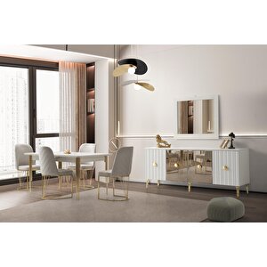 Amazon %100 Mdf Yemek Odası Takımı | Ücretsiz Teslimat Ve Kurulum