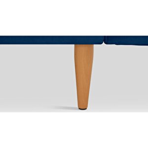 Klem Slim Üçlü Koltuk Ahşap Ayak - Kadife