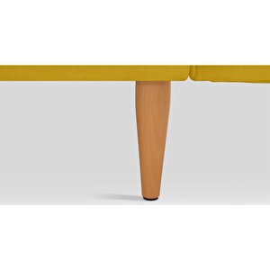 Klem Slim Loveseat Ahşap Ayak - Kadife