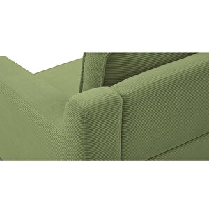 Klem Slim Dörtlü Koltuk Ahşap Ayak - Fitilli Kadife