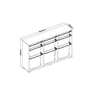 Bofi Ultra 3+3+3 Sepetli Çok Amaçlı Mutfak Kiler Dolabı