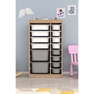 Montana Xs 14 Sepetli Dolap Çok Amaçlı Dolap 2d4k8u Gri Beyaz