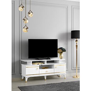 110 Cm Kordon Rafli Mdf Mebran Kapak Tv Sehpasi