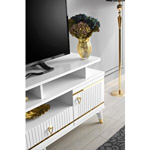 110 Cm Kordon Rafli Mdf Mebran Kapak Tv Sehpasi