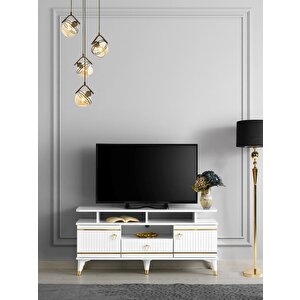 110 Cm Kordon Rafli Mdf Mebran Kapak Tv Sehpasi