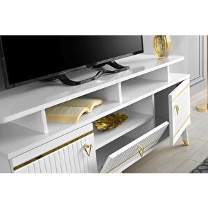 110 Cm Kordon Rafli Mdf Mebran Kapak Tv Sehpasi