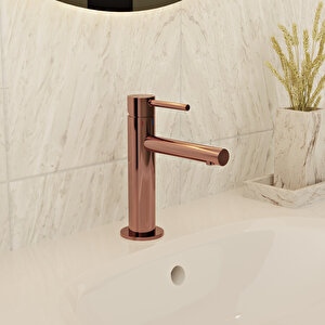 Vitra Origin A4255629 lavabo Bataryası, Soft Bakır