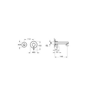 Vitra Origin A4258129 ankastre lavabo Bataryası, Soft Bakır