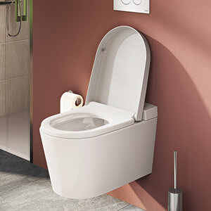 Vitra Nest 89-003r009 Klozet Kapağı, Yavaş Kapanır, Kolay Çıkabilir, Beyaz