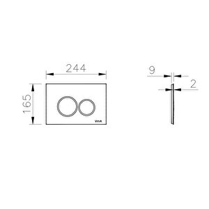 Vitra Root Round 740-2480 Kumanda Paneli, Parlak Krom