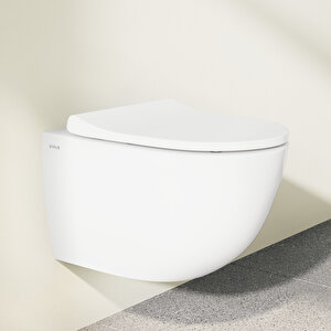 Vitra Sento 130-401r009 İnce Klozet, Mat Beyaz