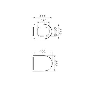 Vitra Sento 130-401r009 İnce Klozet, Mat Beyaz