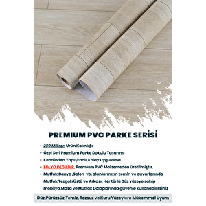 Technojet Kendinden Yapışkanlı Dokulu Parke Desen Premium Zemin Mutfak Duvar Dolapkaplama 60cmx300cm