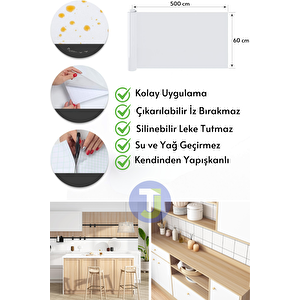 Technojet Kendinden Yapışkanlı Dokulu Ahşap Görünümlü Premium Mutfak Duvar Dolap Kaplama 60cmx500cm