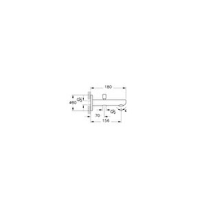 Root Round A43126 çıkış Ucu El Duşu Çıkışlı, Krom