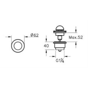 Vitra Liquid Lavabo Yuvarlak Süzgeci A45169 Sabit - Krom