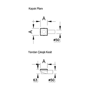 Vitra V-flow Kare 59980061000 Duş Kanalı - Yandan Sifon - 10x10 Cm - Dk 800 - Mat Krom