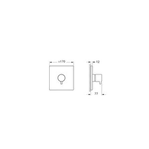Root Square A43388 Ankastre 3 Yollu Yönlendirici, Krom