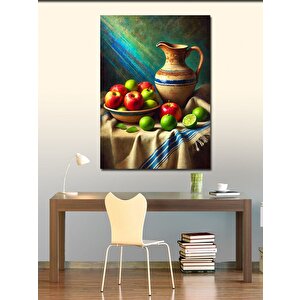 Kanvas Tablo Meyve Ve Seramik Testi 100x140 cm