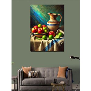 Kanvas Tablo Meyve Ve Seramik Testi 100x140 cm