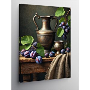 Kanvas Tablo Meyve Ve Sürahi Natürmort 50x70 cm
