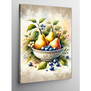 Kanvas Tablo Meyve Tabağı Ve Armutlar 100x140 cm