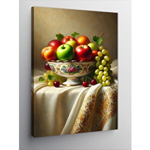 Kanvas Tablo Meyve Kase Sanatı 50x70 cm
