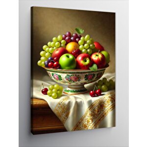 Kanvas Tablo Renkli Meyve Kasesi 70x100 cm