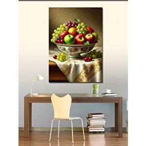 Kanvas Tablo Renkli Meyve Kasesi 70x100 cm