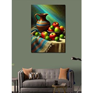 Kanvas Tablo Meyve Ve Çömlek Sanatı 100x140 cm