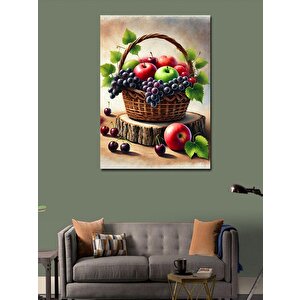 Kanvas Tablo Meyve Sepeti Ve Doğal Huzur 70x100 cm