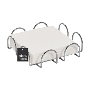 Parlak Silver 18 Cm Peçetelik Büyük Boy Peçete Standı Kafe Restoran Otel Paslanmaz Metal